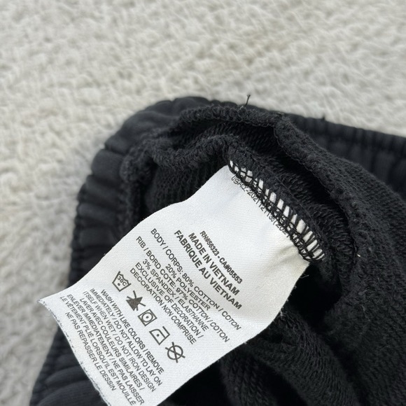 Air Jordan Joggers Men Small Black Drawstring Pocket Jumpman Spellout Sweatpants - Picture 5 of 10